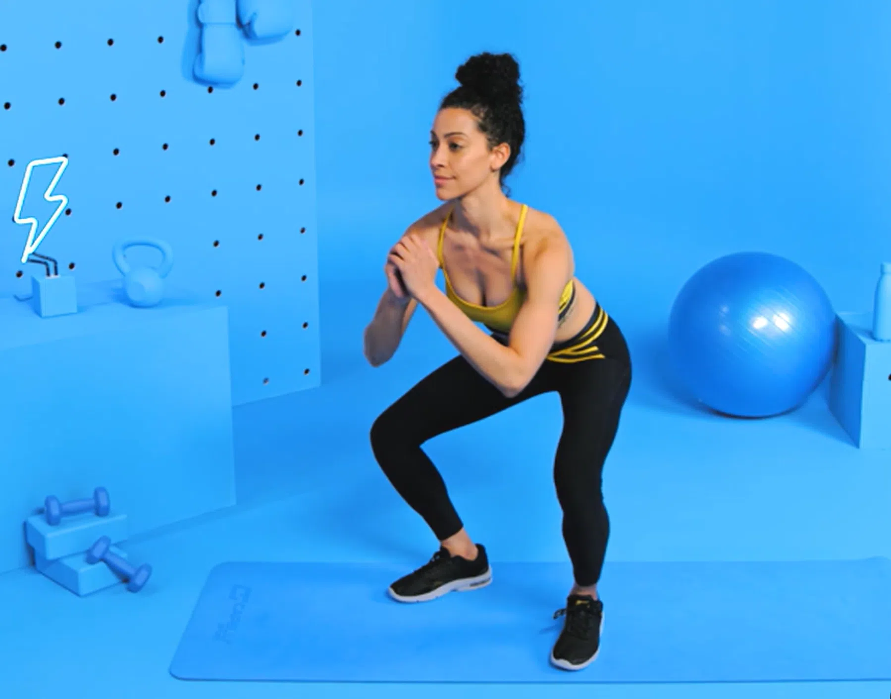 Isometrische squat oefening